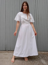 Charger l'image dans la galerie, Robe vintage Ellen - Blanche à damier ton sur ton. Taille M, 38, 40. Le Trianon