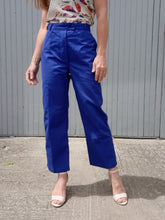 Charger l'image dans la galerie, Pantalon vintage Brooke - Bleu de travail. Taille L, 40, 42. Adolphe Lafont