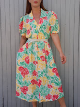 Charger l'image dans la galerie, Robe vintage Amélia - Toute boutonnée sur l'avant. Taille L, 40, 42. Thérèse Baumaire. Made in France