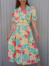 Charger l'image dans la galerie, Robe vintage Amélia - Toute boutonnée sur l'avant. Taille L, 40, 42. Thérèse Baumaire. Made in France
