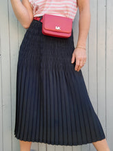 Charger l'image dans la galerie, Jupe vintage Élisa - Plissé noir. Taille M, 38, 40. Made in France.