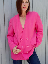 Charger l'image dans la galerie, Blazer vintage Vivienne - Double boutonnage. A carreaux. Taille L ou 40, 42. Made in France.