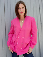Charger l'image dans la galerie, Blazer vintage Vivienne - Double boutonnage. A carreaux. Taille L ou 40, 42. Made in France.