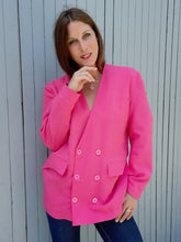 Charger l'image dans la galerie, Blazer vintage Vivienne - Double boutonnage. A carreaux. Taille L ou 40, 42. Made in France.