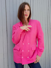 Charger l'image dans la galerie, Blazer vintage Vivienne - Double boutonnage. A carreaux. Taille L ou 40, 42. Made in France.