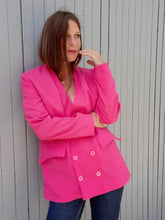 Charger l'image dans la galerie, Blazer vintage Vivienne - Double boutonnage. A carreaux. Taille L ou 40, 42. Made in France.