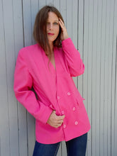 Charger l'image dans la galerie, Blazer vintage Vivienne - Double boutonnage. A carreaux. Taille L ou 40, 42. Made in France.