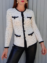Charger l'image dans la galerie, Cardigan "Seconde" Phœbe - Perles fantaisies. Taille XS, 34, 36. Made in Italy