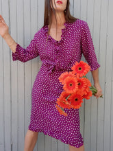 Charger l'image dans la galerie, Ensemble vintage Charlotte - Chemise et jupe à pois. Taille M, 38, 40. S de Style.