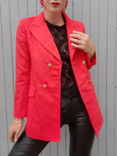 Charger l'image dans la galerie, Blazer vintage Leslie - Rouge, fermeture croisée. Taille M, 38, 40. Ted Lapidus.