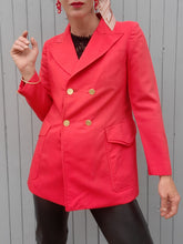 Charger l'image dans la galerie, Blazer vintage Leslie - Rouge, fermeture croisée. Taille M, 38, 40. Ted Lapidus.