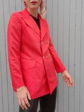Charger l'image dans la galerie, Blazer vintage Leslie - Rouge, fermeture croisée. Taille M, 38, 40. Ted Lapidus.