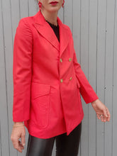 Charger l'image dans la galerie, Blazer vintage Leslie - Rouge, fermeture croisée. Taille M, 38, 40. Ted Lapidus.