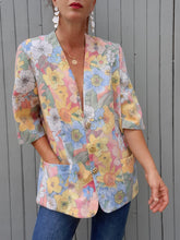 Charger l'image dans la galerie, Blazer vintage Ambroise - Fleuri. Taille XL, 42, 44. Karting. Made in France.