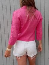 Charger l'image dans la galerie, Blazer vintage Elise - Coton rose. Taille XS, 34, 36. Mirko