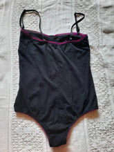 Charger l'image dans la galerie, Body vintage Émeline - Noir et violet. Taille XS, 34, 36