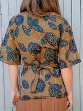 Charger l'image dans la galerie, Veste vintage Monica - Imprimé ethnique en lin. Taille XL, 42, 44.