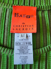 Charger l'image dans la galerie, Haut "Seconde" Pétunia - Mailles en côtes, vert. Taille S, 36, 38. Bazar de Christian Lacroix