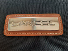 Charger l'image dans la galerie, Porte document Aude - Toile noire et cuir brun. Lancel.