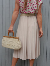 Charger l'image dans la galerie, Jupe vintage Marielle - Plissée et boutonnée, écru. Taille S, 36, 38.