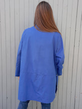 Charger l'image dans la galerie, Coupe vent vintage Luna - Bleu roi. Taille XXL, 44, 46. Dispari by Incom