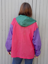 Charger l'image dans la galerie, Coupe-vent vintage Odile - Imperméable color-block. Taille L, 40, 42.