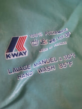 Charger l'image dans la galerie, K-Way vintage Annaëlle - Coupe-vent imperméable bleu turquoise. Taille S, 36, 38. Made in France.
