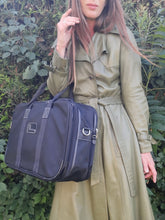 Charger l'image dans la galerie, Sac de voyage Caroline - Valise week-end en toile noire. Lancel. Made in France