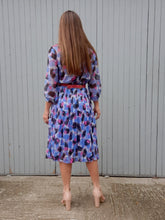 Charger l'image dans la galerie, Robe vintage Léna - Plissé fleuri. Taille M, 38, 40. Huguet Paris. Made in France