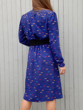 Charger l'image dans la galerie, Robe vintage Léa - Col et manches à volants. Taille M, 38, 40. Devernois Paris. Made in France