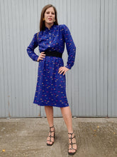 Charger l'image dans la galerie, Robe vintage Léa - Col et manches à volants. Taille M, 38, 40. Devernois Paris. Made in France