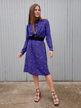 Charger l'image dans la galerie, Robe vintage Léa - Col et manches à volants. Taille M, 38, 40. Devernois Paris. Made in France