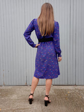 Charger l'image dans la galerie, Robe vintage Léa - Col et manches à volants. Taille M, 38, 40. Devernois Paris. Made in France