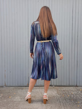 Charger l'image dans la galerie, Robe vintage Laure - Rayée et mouchetée. Taille S, 36, 38. Made in France.