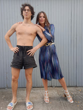 Charger l'image dans la galerie, Robe vintage Laure - Rayée et mouchetée. Taille S, 36, 38. Made in France.