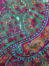 Charger l'image dans la galerie, Chemisier vintage Monia - Imprimé cachemire et détails fantaisies. Taille L, 40, 42. Marie Clémence. Made in France.