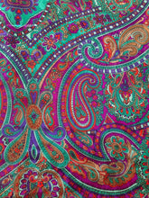 Charger l'image dans la galerie, Chemisier vintage Monia - Imprimé cachemire et détails fantaisies. Taille L, 40, 42. Marie Clémence. Made in France.