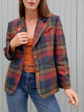 Charger l'image dans la galerie, Blazer vintage Joséphine - Carreaux boyish. Taille L, 40, 42. Carole Richard. Made in France.