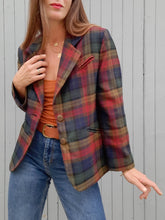 Charger l'image dans la galerie, Blazer vintage Joséphine - Carreaux boyish. Taille L, 40, 42. Carole Richard. Made in France.