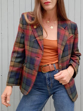 Charger l'image dans la galerie, Blazer vintage Joséphine - Carreaux boyish. Taille L, 40, 42. Carole Richard. Made in France.