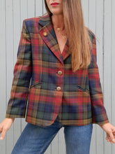 Charger l'image dans la galerie, Blazer vintage Joséphine - Carreaux boyish. Taille L, 40, 42. Carole Richard. Made in France.