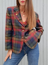 Charger l'image dans la galerie, Blazer vintage Joséphine - Carreaux boyish. Taille L, 40, 42. Carole Richard. Made in France.