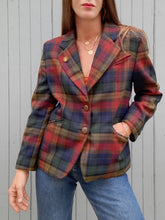 Charger l'image dans la galerie, Blazer vintage Joséphine - Carreaux boyish. Taille L, 40, 42. Carole Richard. Made in France.