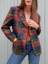 Charger l'image dans la galerie, Blazer vintage Joséphine - Carreaux boyish. Taille L, 40, 42. Carole Richard. Made in France.