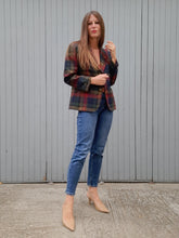 Charger l'image dans la galerie, Blazer vintage Joséphine - Carreaux boyish. Taille L, 40, 42. Carole Richard. Made in France.