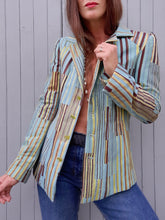 Charger l'image dans la galerie, Blazer "Seconde" Élise - Bleu à imprimé. Taille S, 36, 38. Bazar. Christian Lacroix.