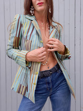 Charger l'image dans la galerie, Blazer "Seconde" Élise - Bleu à imprimé. Taille S, 36, 38. Bazar. Christian Lacroix.