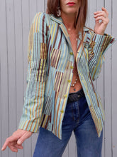 Charger l'image dans la galerie, Blazer "Seconde" Élise - Bleu à imprimé. Taille S, 36, 38. Bazar. Christian Lacroix.