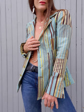 Charger l'image dans la galerie, Blazer "Seconde" Élise - Bleu à imprimé. Taille S, 36, 38. Bazar. Christian Lacroix.