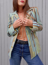 Charger l'image dans la galerie, Blazer "Seconde" Élise - Bleu à imprimé. Taille S, 36, 38. Bazar. Christian Lacroix.